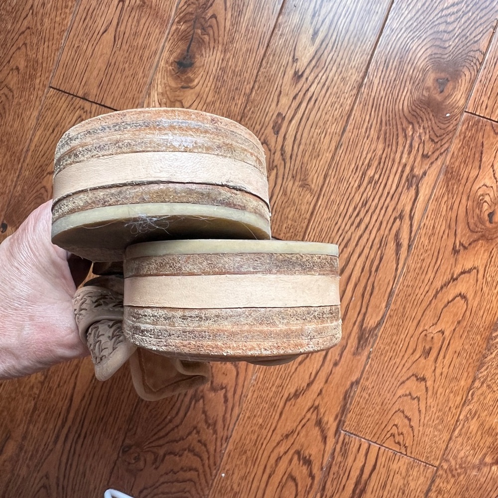Freda Salvador Keen Woven Tan Mules - Picture 5 of 5